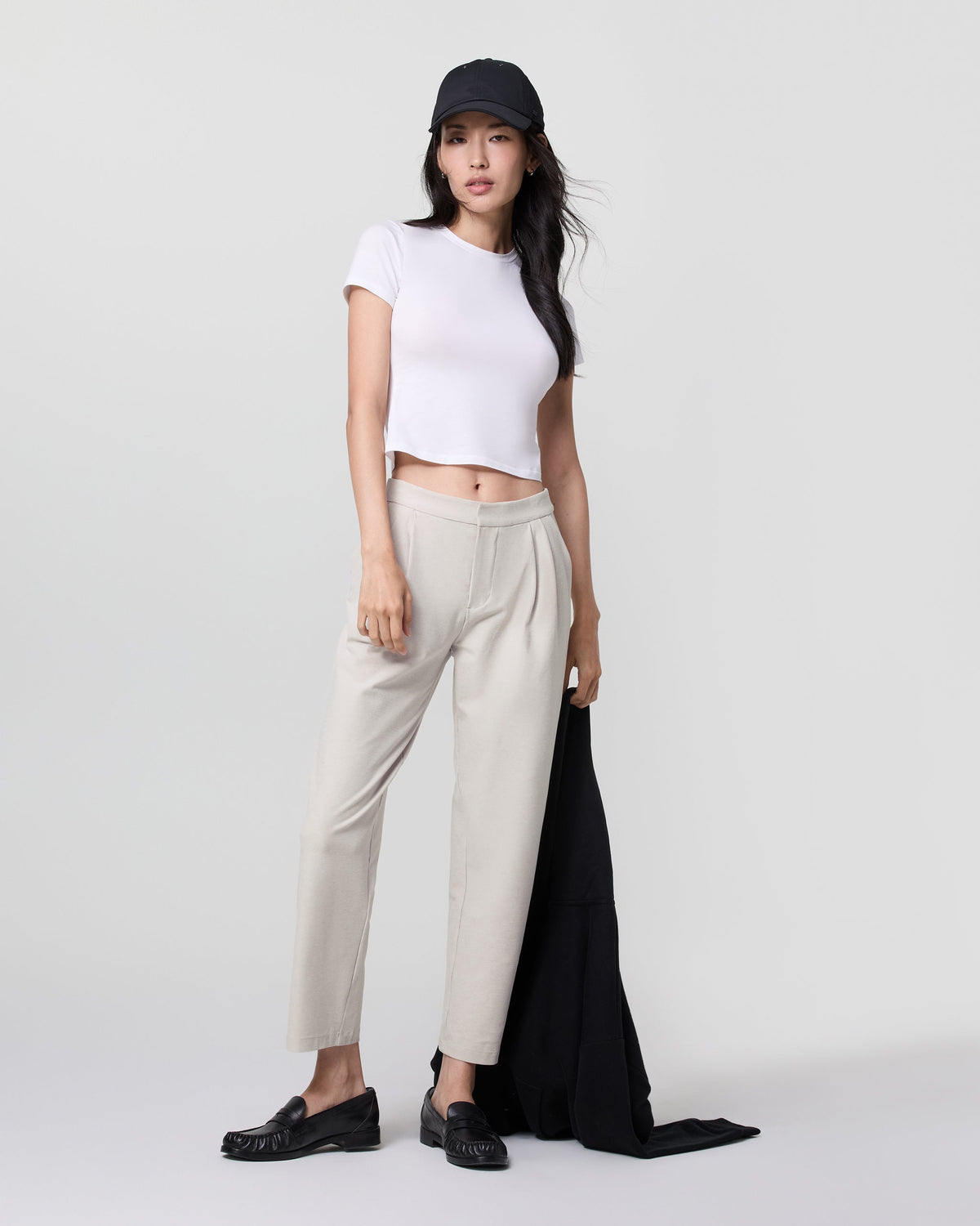 Elevation Ankle Trouser | Ecru Heather
