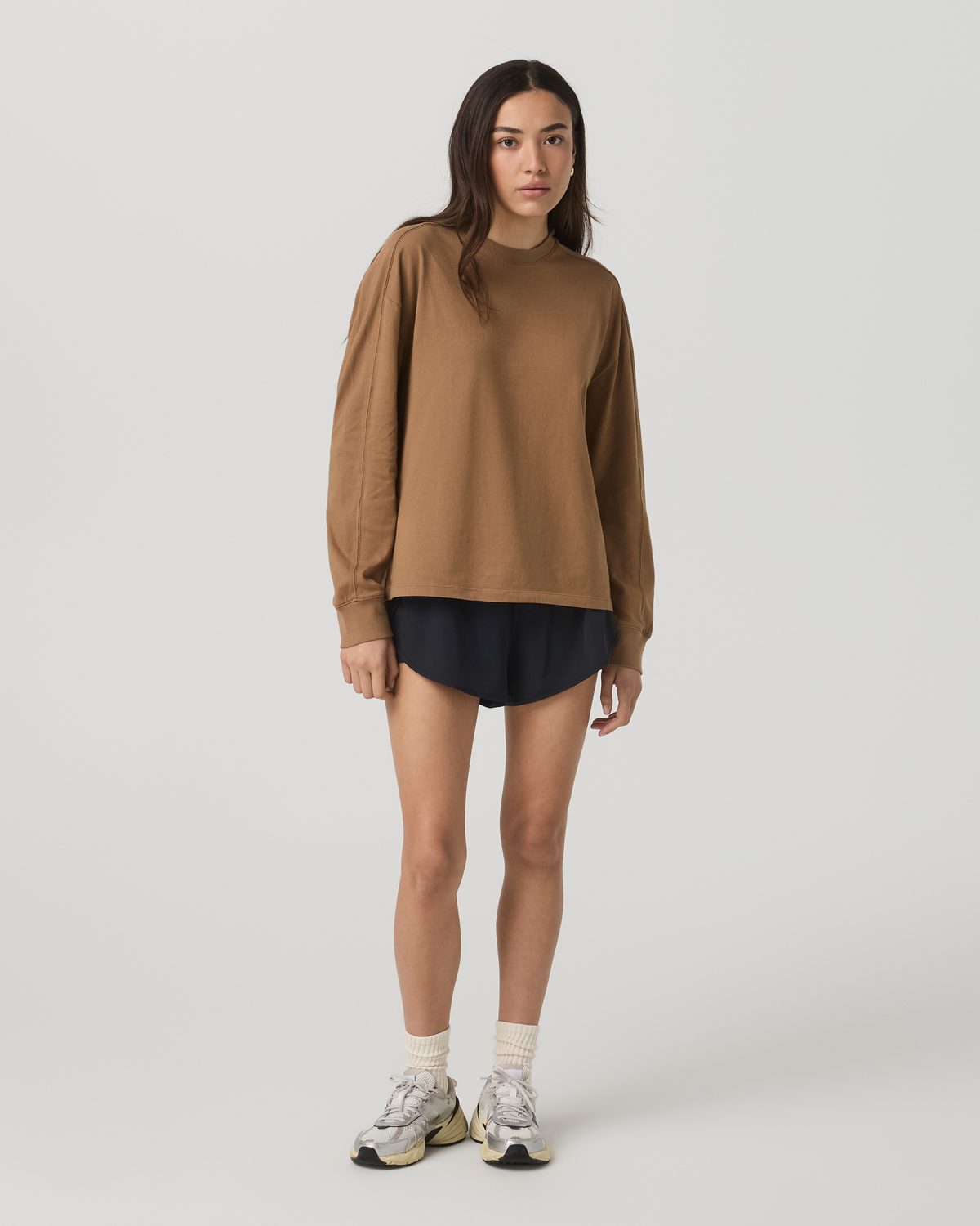 Long Sleeve Heavyweight Cotton Tee | Acorn