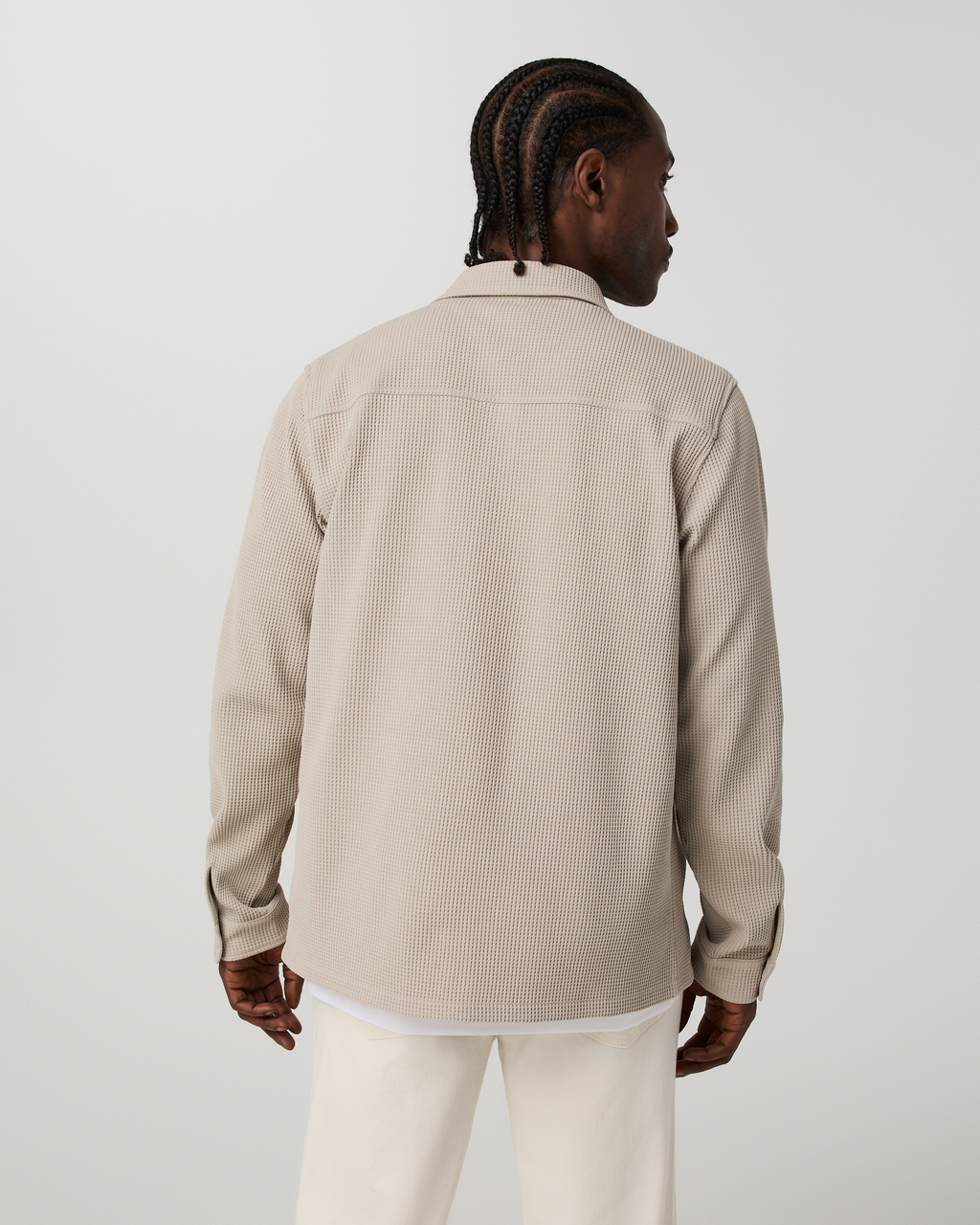 Tech Waffle Shirt Jacket | Dark Salt