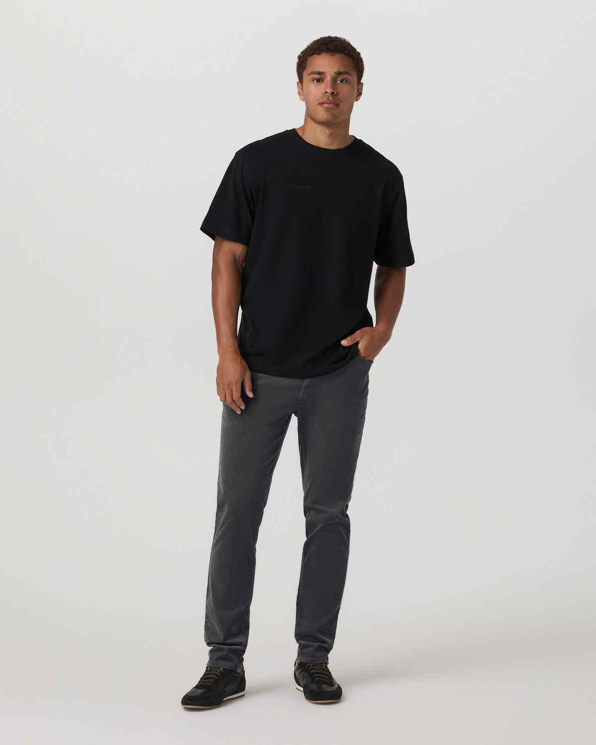 Optimist 5 Pocket Cord Pant Athletic Slim Fit | Charcoal