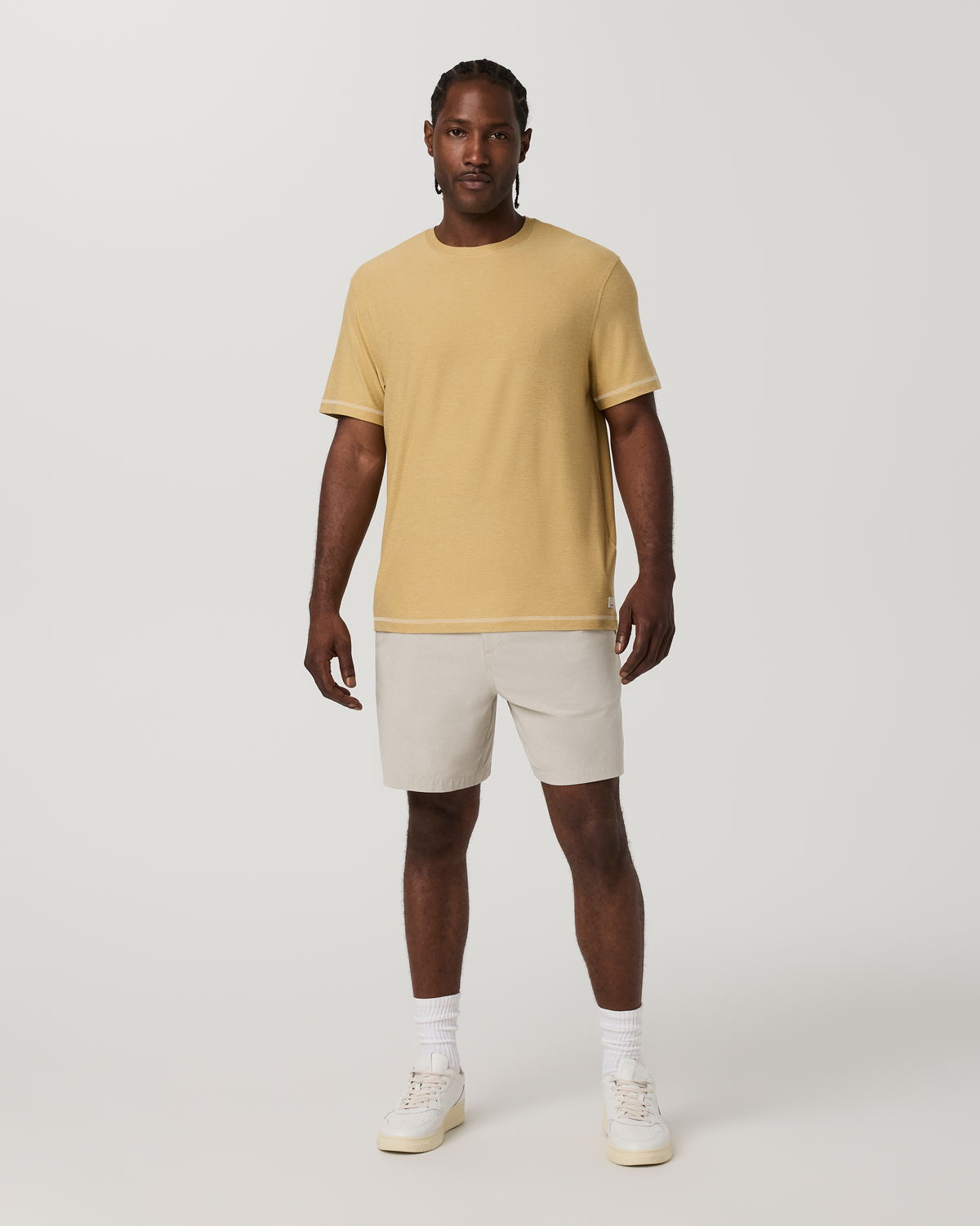 Short Sleeve Strato Tech Tee - Contrast | Golden Brown Heather