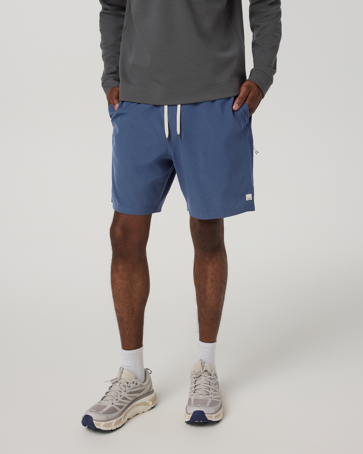 Banks Session Short Unlined 7" | Azure Linen Texture