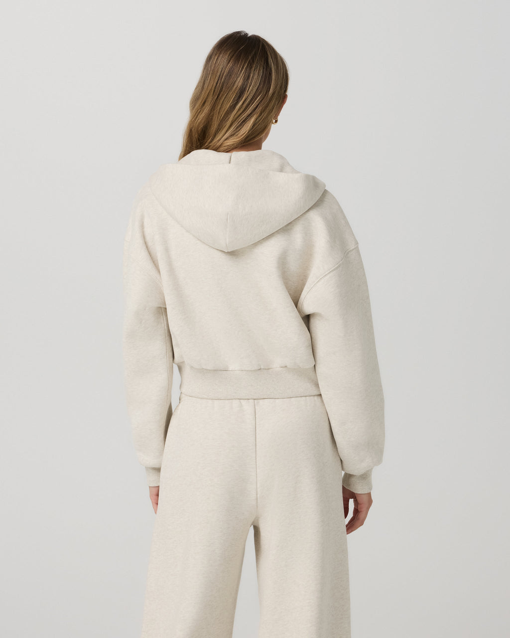Restore Mini Full Zip Hoodie | Bone Heather