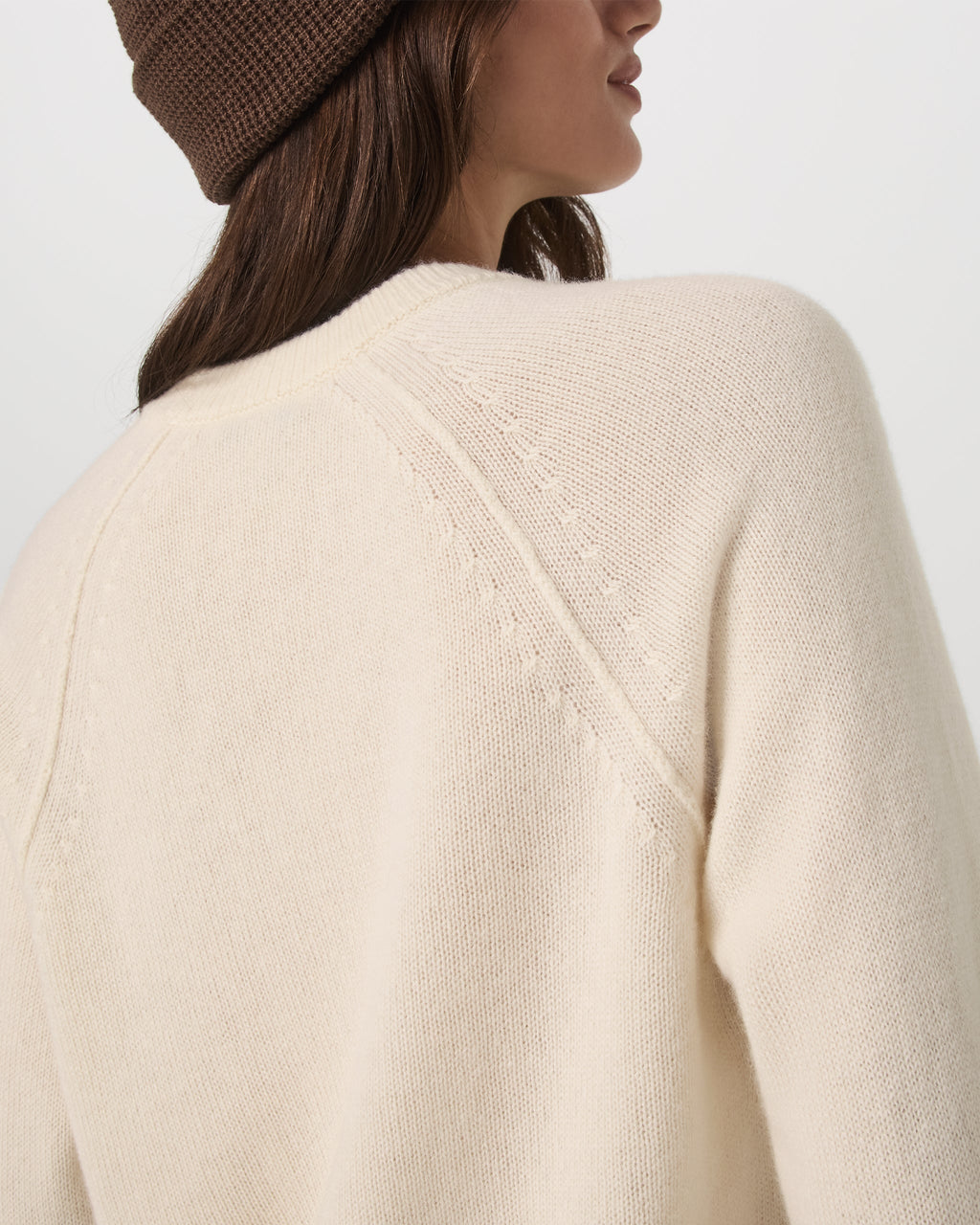 Émilie Cashmere Crew | Porcelain