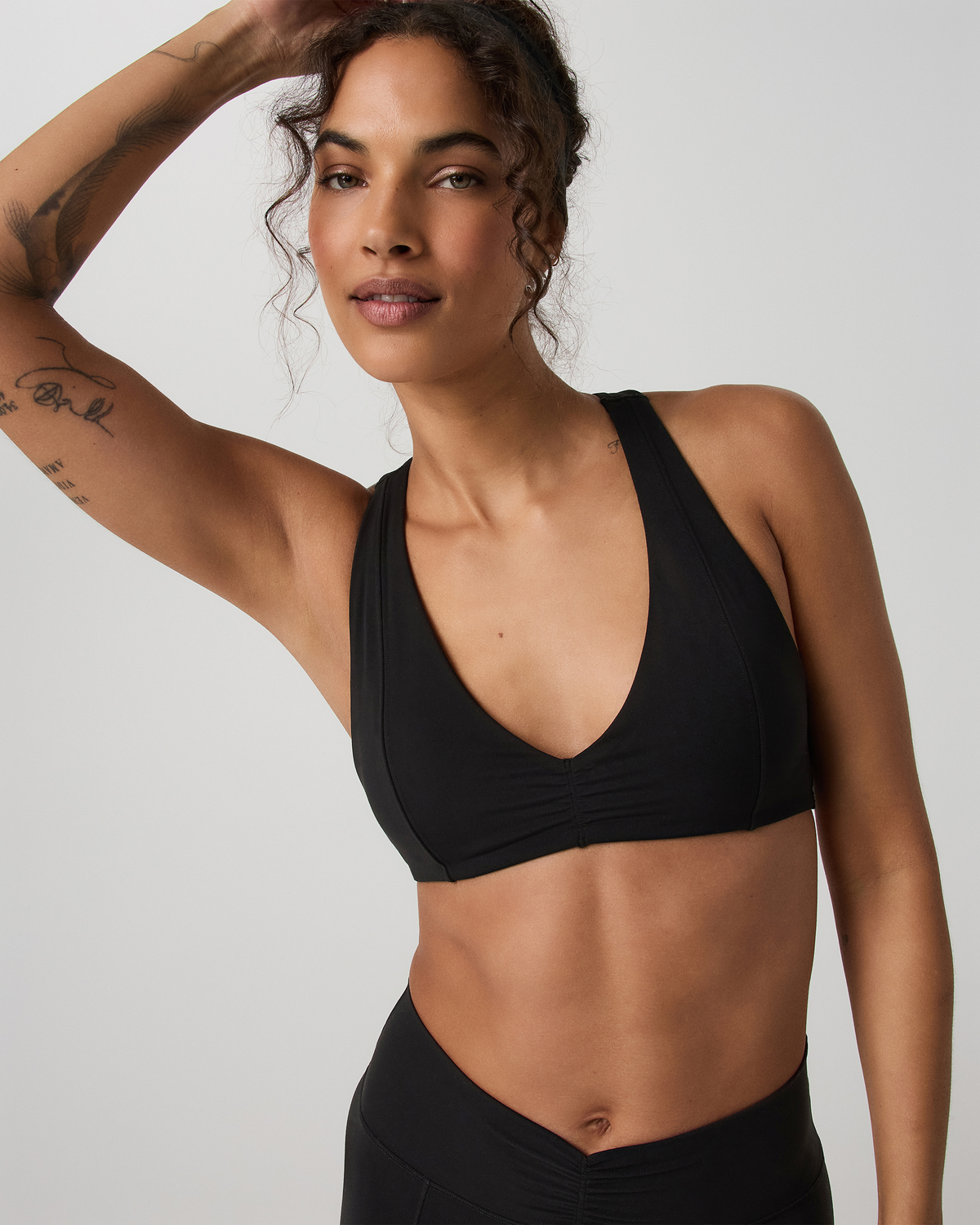 Vuori AllTheFeels™ Shirred Bra | Black